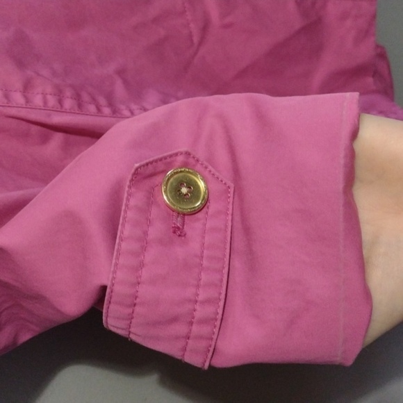 Pink Banana Republic tech coat navy style jacket Barbiecore - Picture 6 of 10